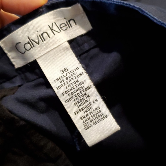 Calvin Klein Solid Straight Leg Chino Shorts - Picture 11 of 12